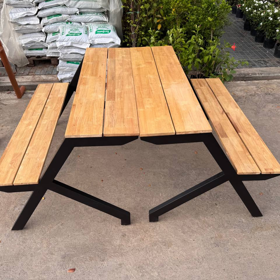 Rubber Wood Bench 02Unit