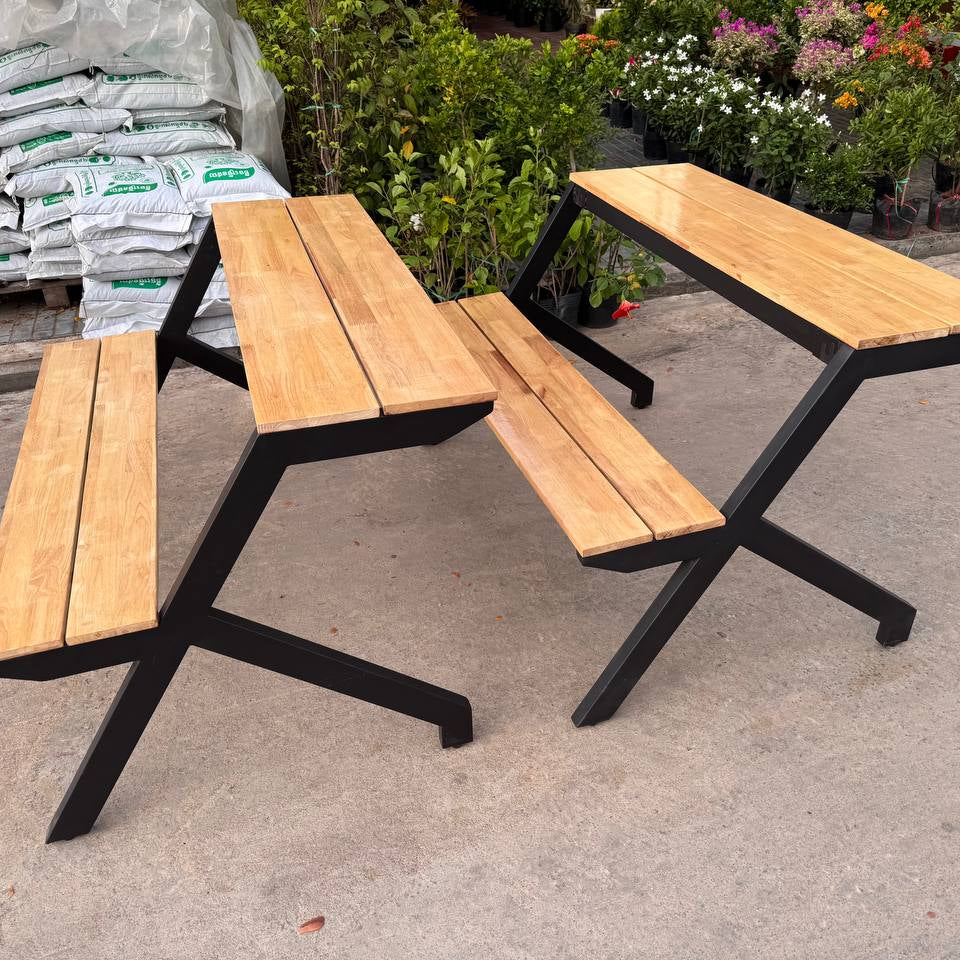 Rubber Wood Bench 01Unit